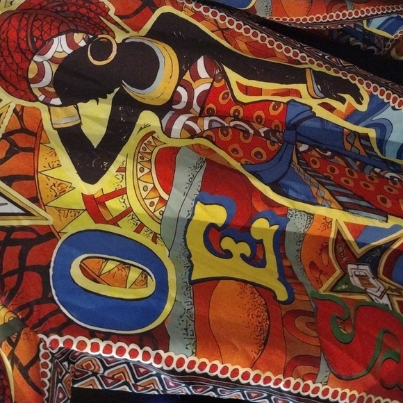 AMAZING VINTAGE JAMMY JOB BLOUSE... SILKY /POLY FEEL SZ 2 XL - Picture 6 of 9